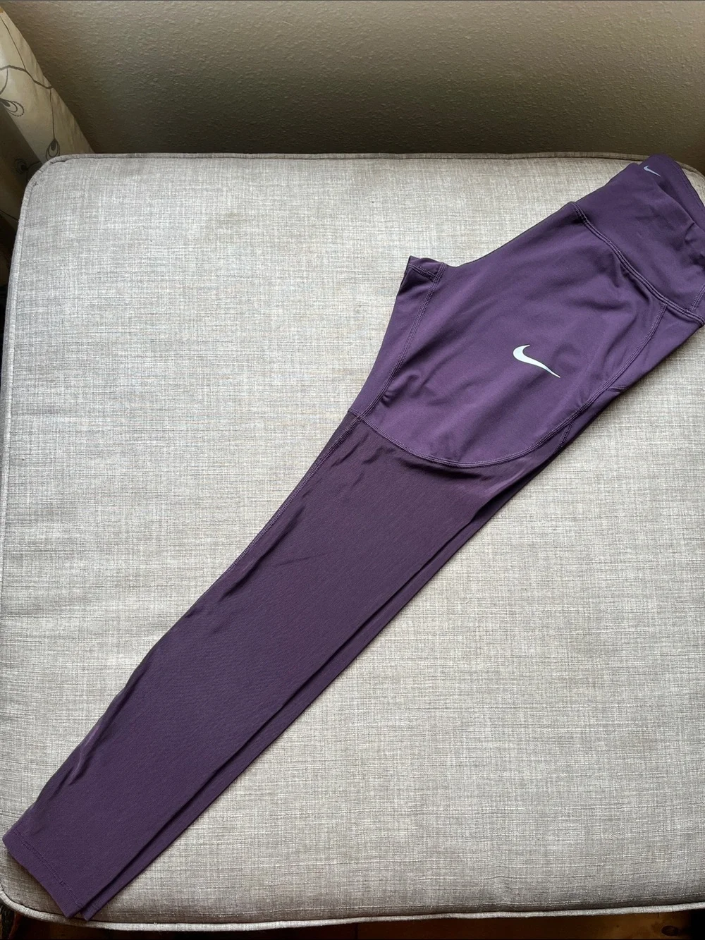 Nike Running Dri-Fit Sheer Full Length Leggings Athletic Purple S